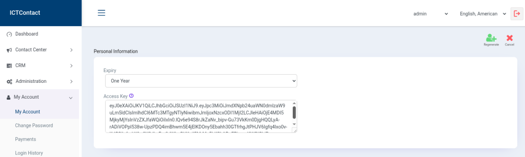 ICTContact Access Key