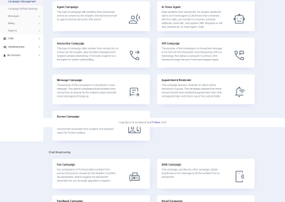 ICTContact campaign add types