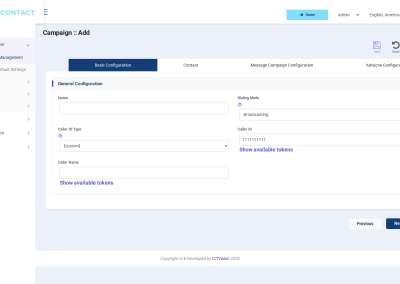 ICTContact campaign form message