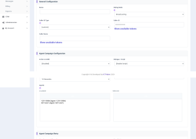 ICTContact campaign form agent