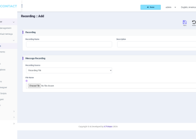 ICTContact recording add
