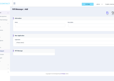 ICTContact message designer add