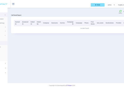 ICTContact report CDR