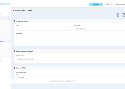 ICTContact CRM contact group add