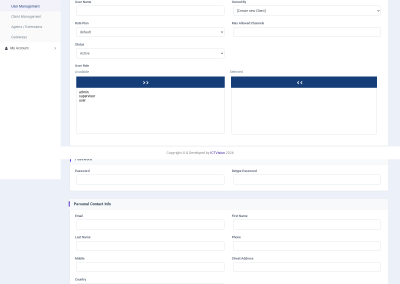 ICTContact admin user add